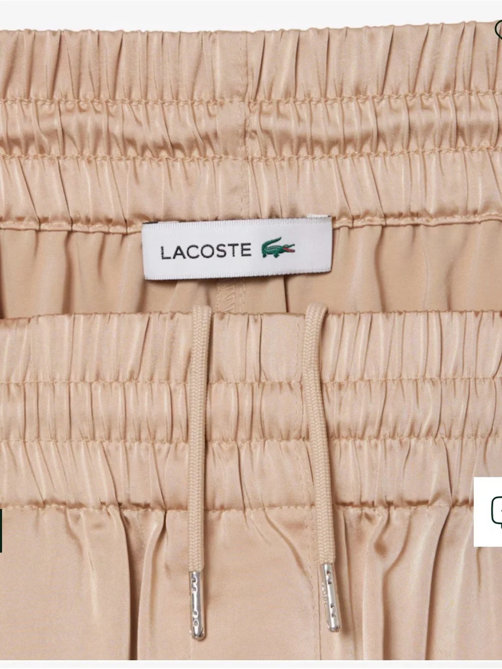 Lacoste Oversized Elasticated Satin Pants